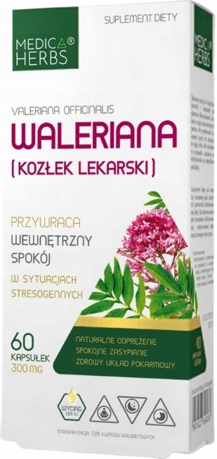 

Waleriana Kozłek Lekarski 60 kapsułek Medica Herbs