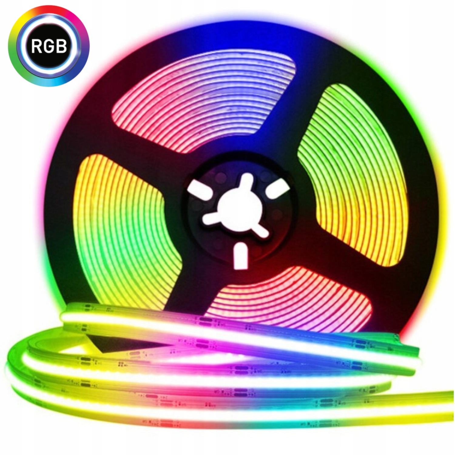 10x ZŁĄCZKA PROSTA DO TAŚM LED RGB COB 10mm NEON DWUSTRONNY CLIPS Kolor biały