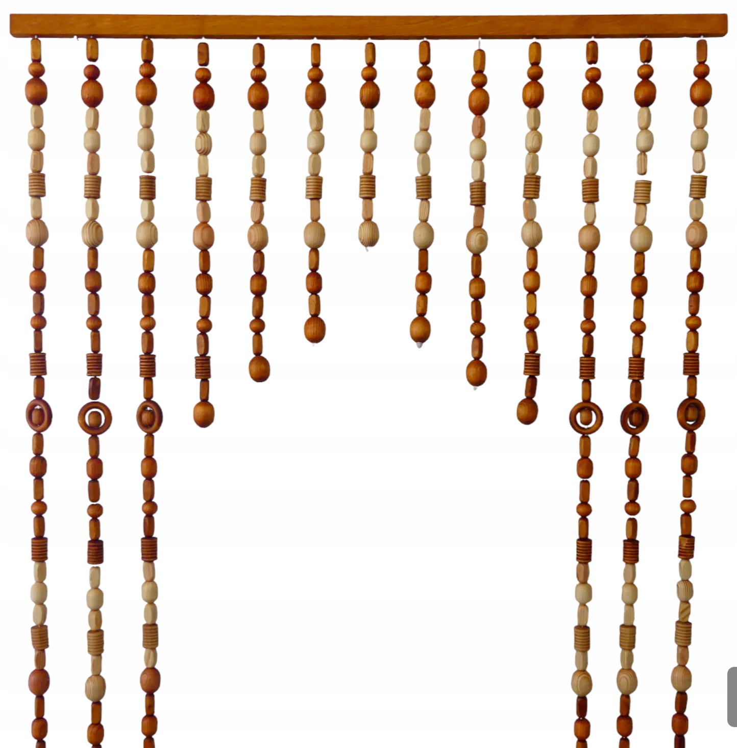 ZASŁONA Z KORALI DREWNIANYCH ZASŁONKA KOTARA 80 CM DWUKOLOROWA