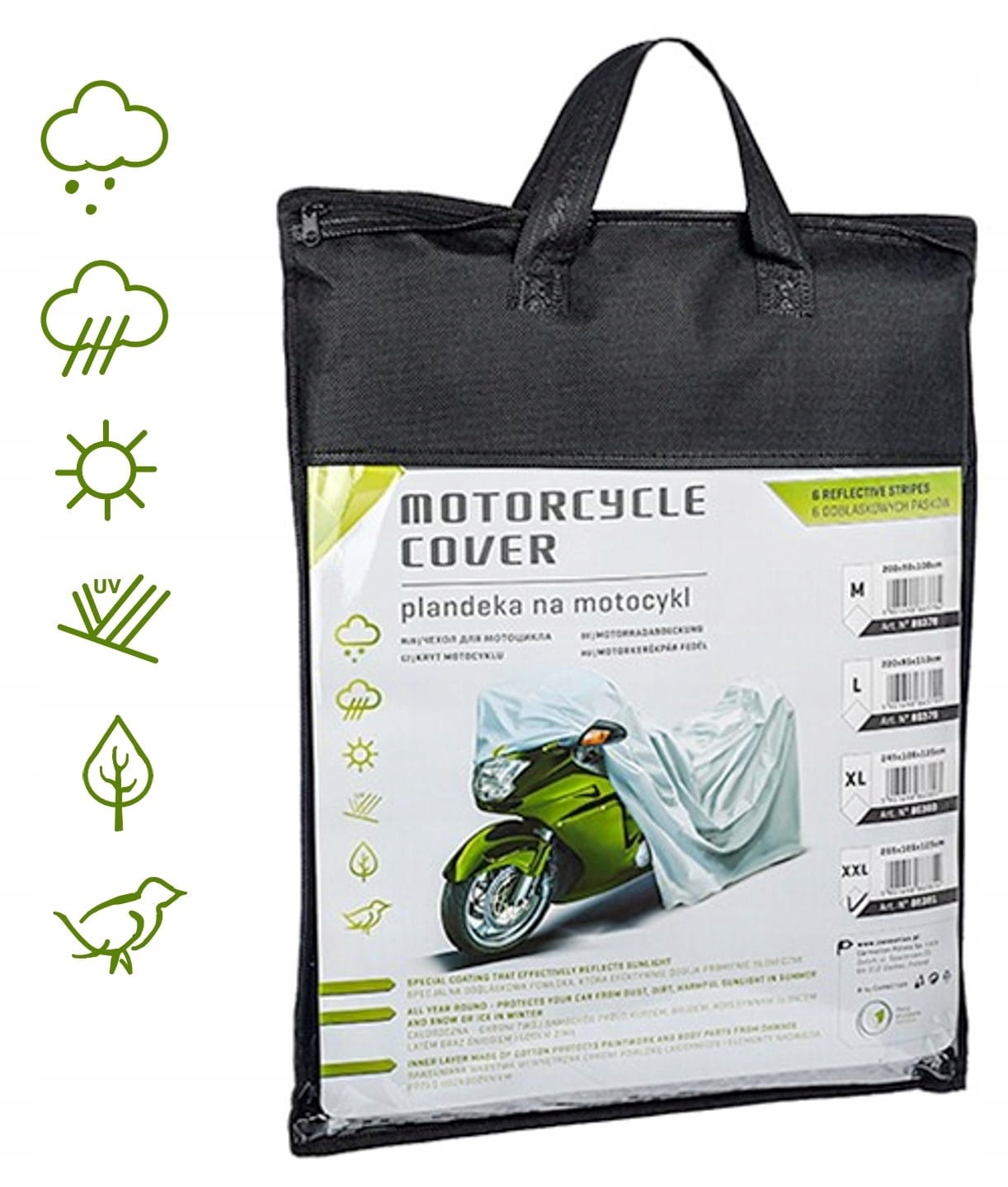 Pokrowiec na Motocykl XL 245X105X125cm 3-WARSTWY EAN (GTIN) 5901698863807