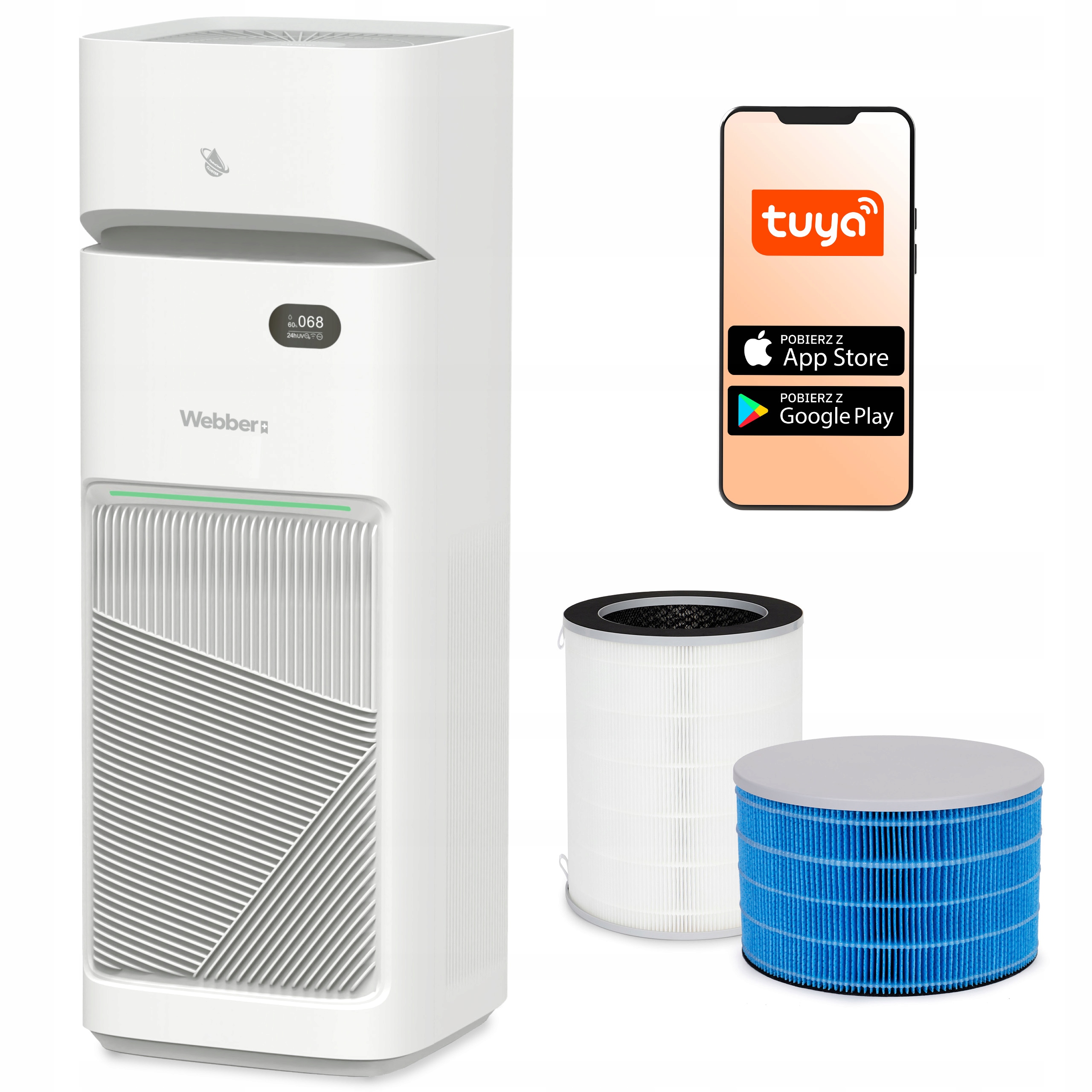 Čistička vzduchu Webber AP9650 Wifi Hepa 13 Uv Ionizátor Zvlhčovač Vzduchu