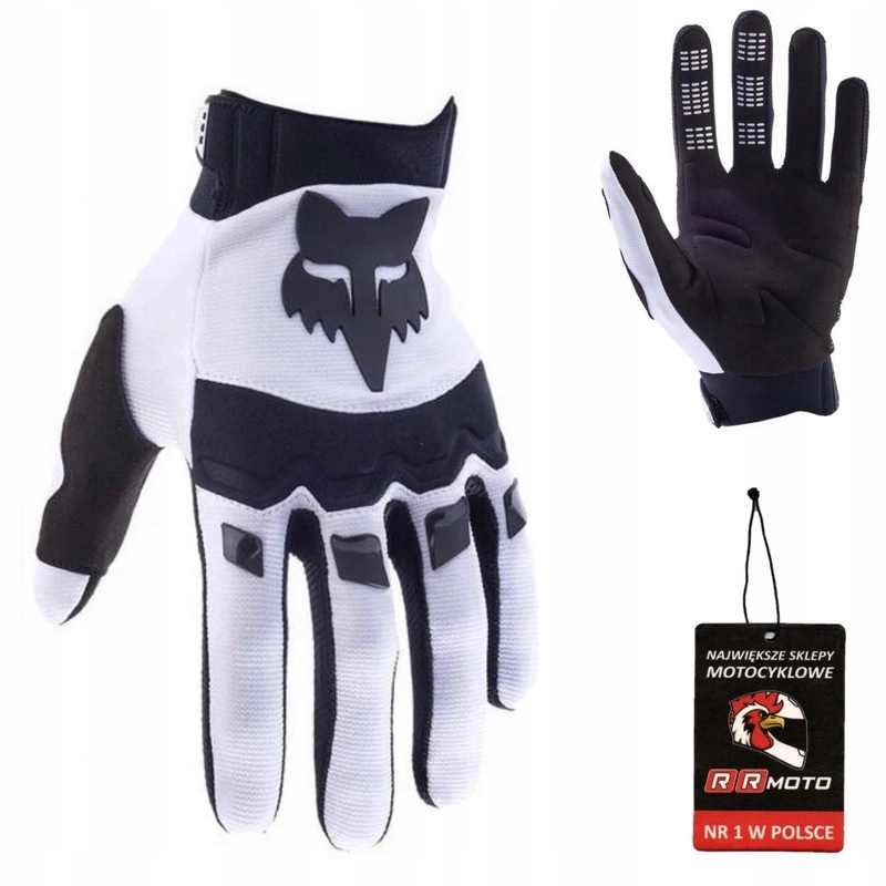 Motocyklové rukavice cross Fox Dirtpaw White bílé Bonus