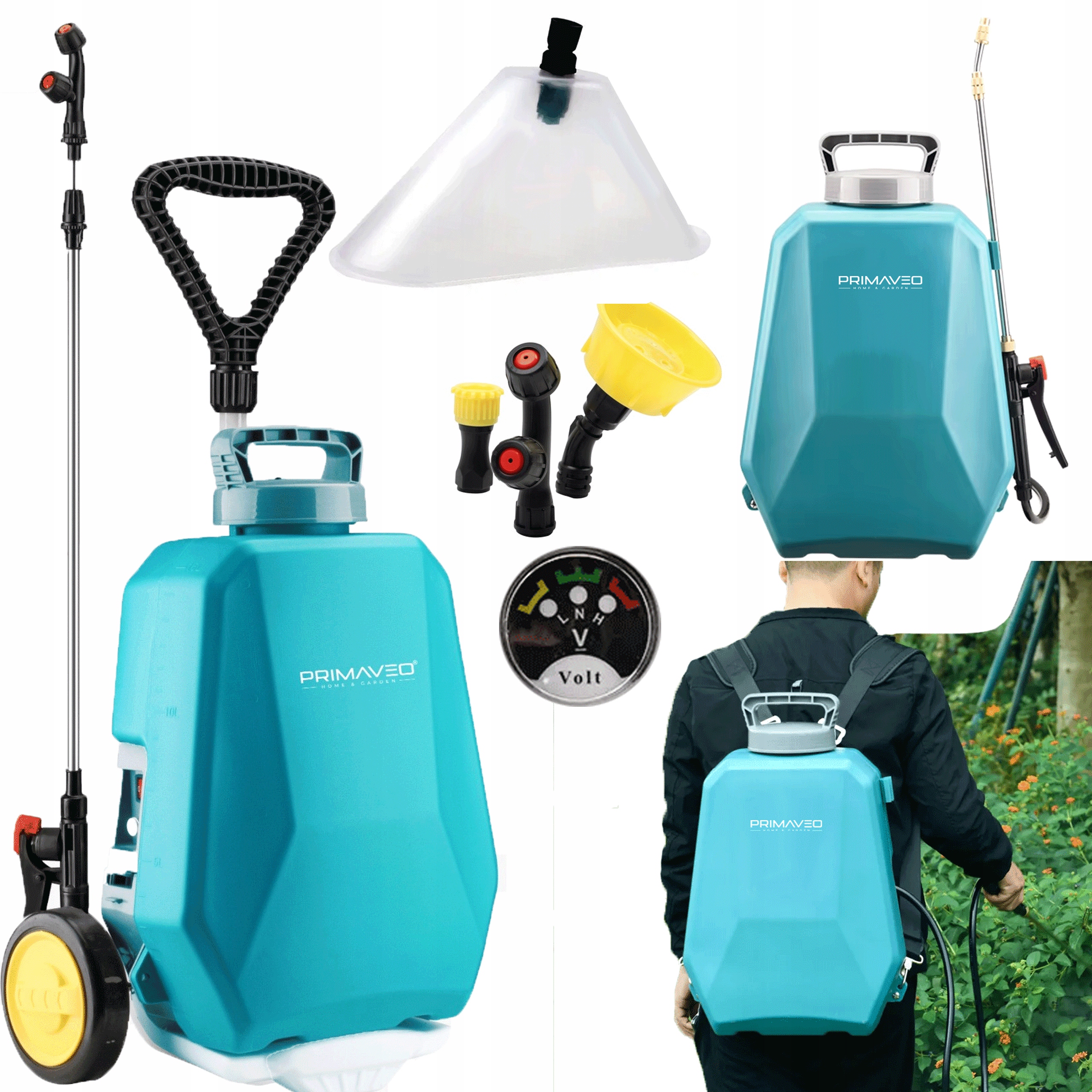 Opryskiwacz Akumulatorowy Plecakowy 2W1 Miękkie Plecy Ogrodowy 20L Primaveo