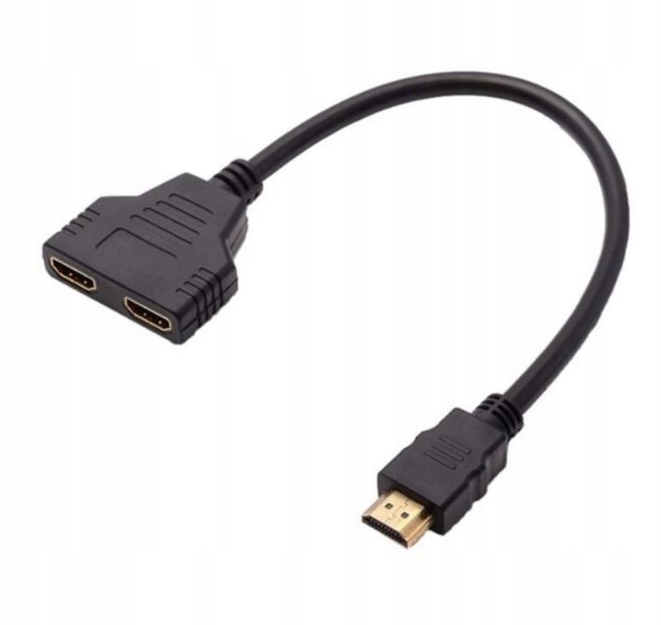 Rozdzielacz HDMI 2 PORTY 4K ROZGAŁĘŹNIK SPLITTER Model HA-0.3-30CM