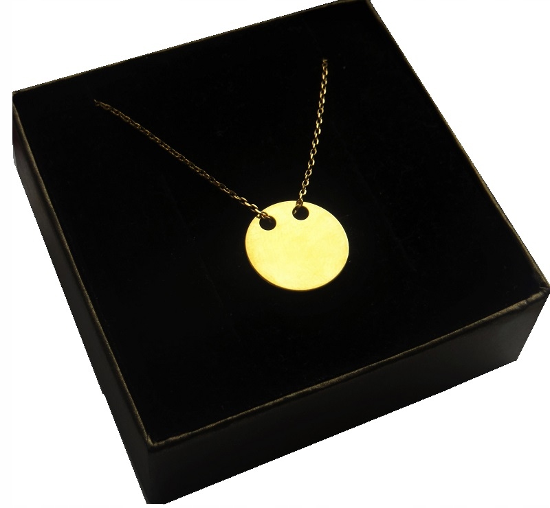 

Naszyjnik blaszka Celebrytka srebro 925 złocone