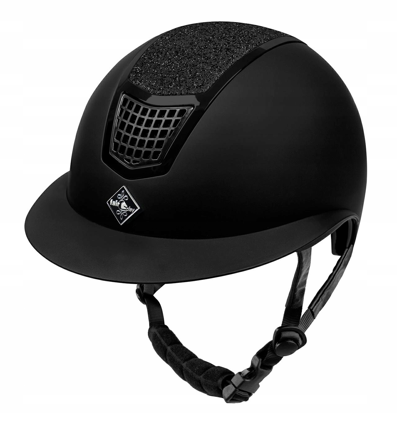 Kask Fp Quantinum Eclipse Czarny Szeroki Daszek Brokat M 56 58 24 H