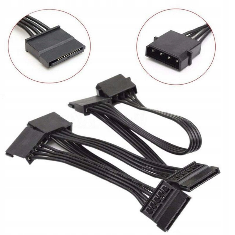 

Rozdzielacz Kabel Zasilający Molex na 5x Sata