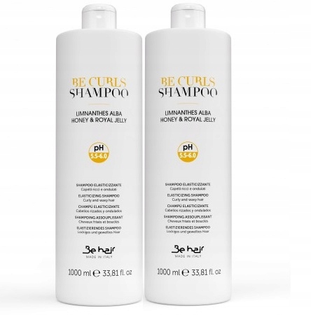 2 x Šampon Be Hair Be Curls Ideální Pro Kudrnaté Vlasy A Kadeře 1000 ml