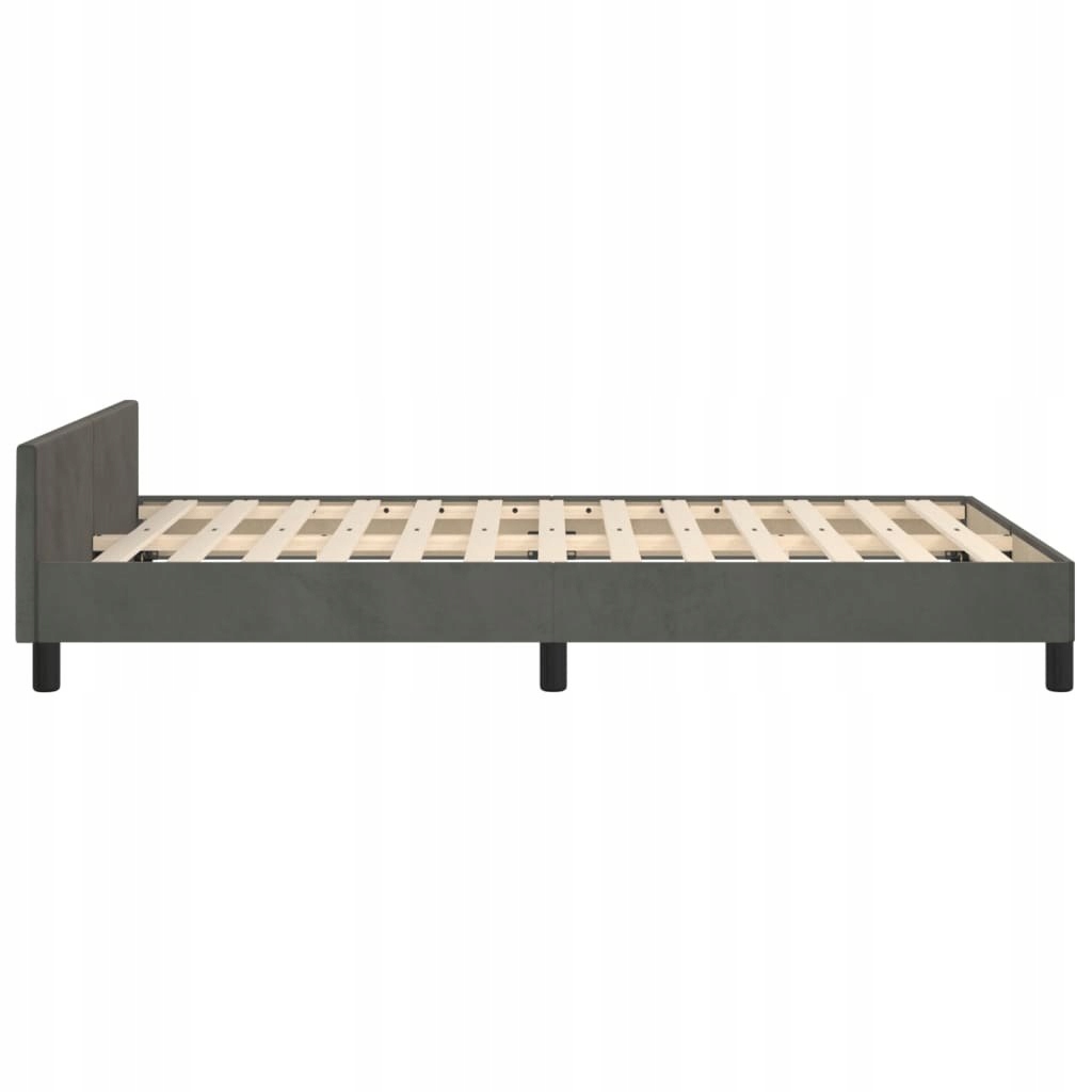 RAMA ŁÓŻKA Z ZAGŁÓWKIEM CIEMNOSZARA 120X200CM AKSAMITNA EAN (GTIN) 8720287442387