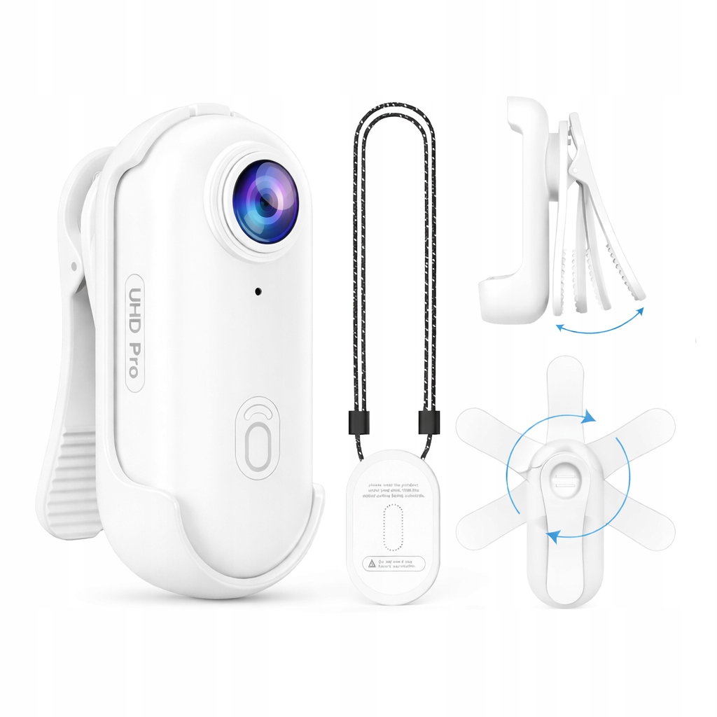 Zestaw kamery sportowej mini WiFi 1080P 140° wodoodpornej biały