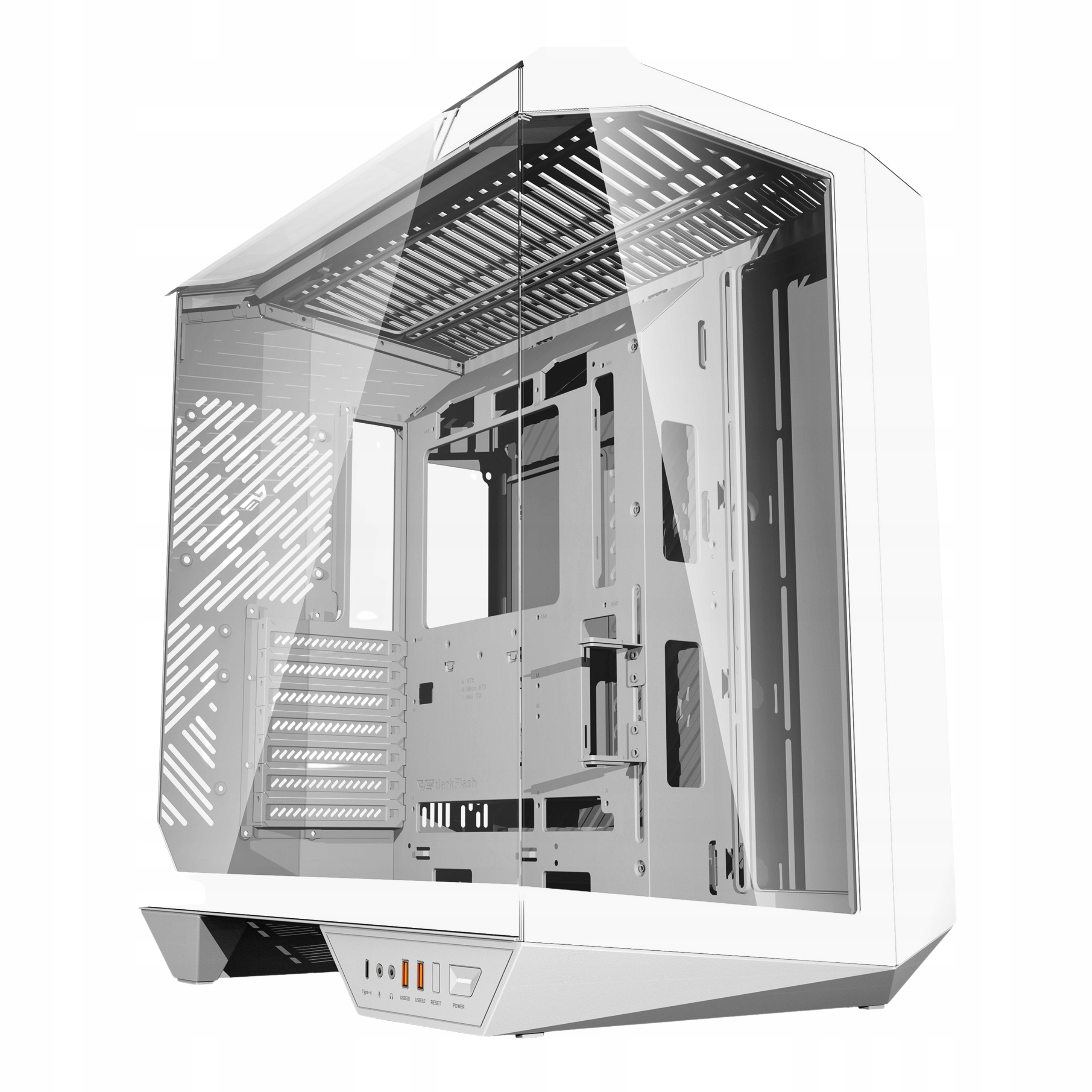 Obudowa komputerowa darkFlash DY470 biała Cube Case Atx Usb-c Gaming Itx