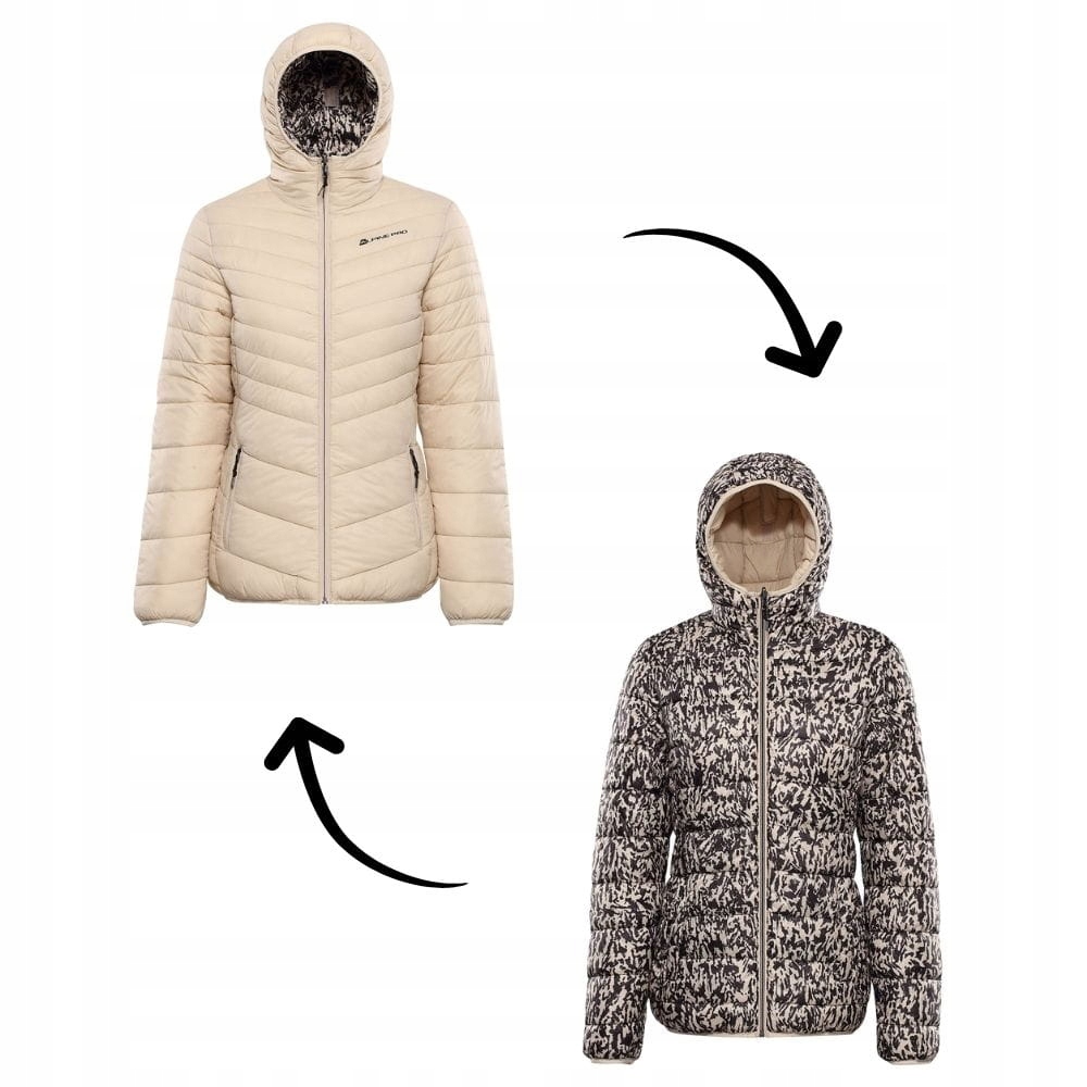 Kurtka damska ocieplana dwustronna Alpine Pro Eroma k. beżowy r.L