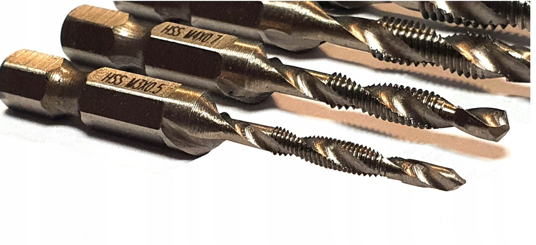WIERTŁA GWINTUJĄCE HSS M3 - M10 GWINTOWNIKI 6 EL. Marka Silver