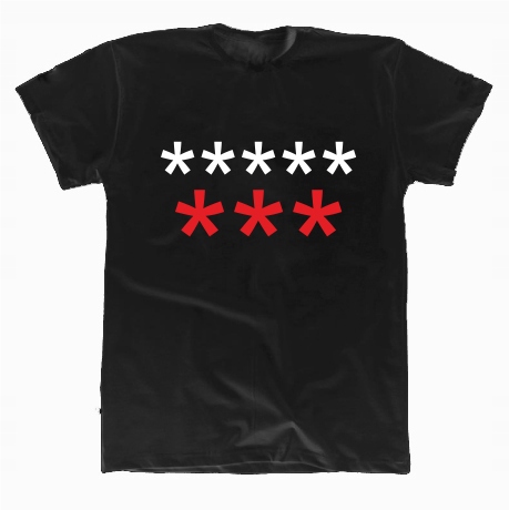 

T-shirt koszulka Anty Pis ruch 8 gwiazd czarna