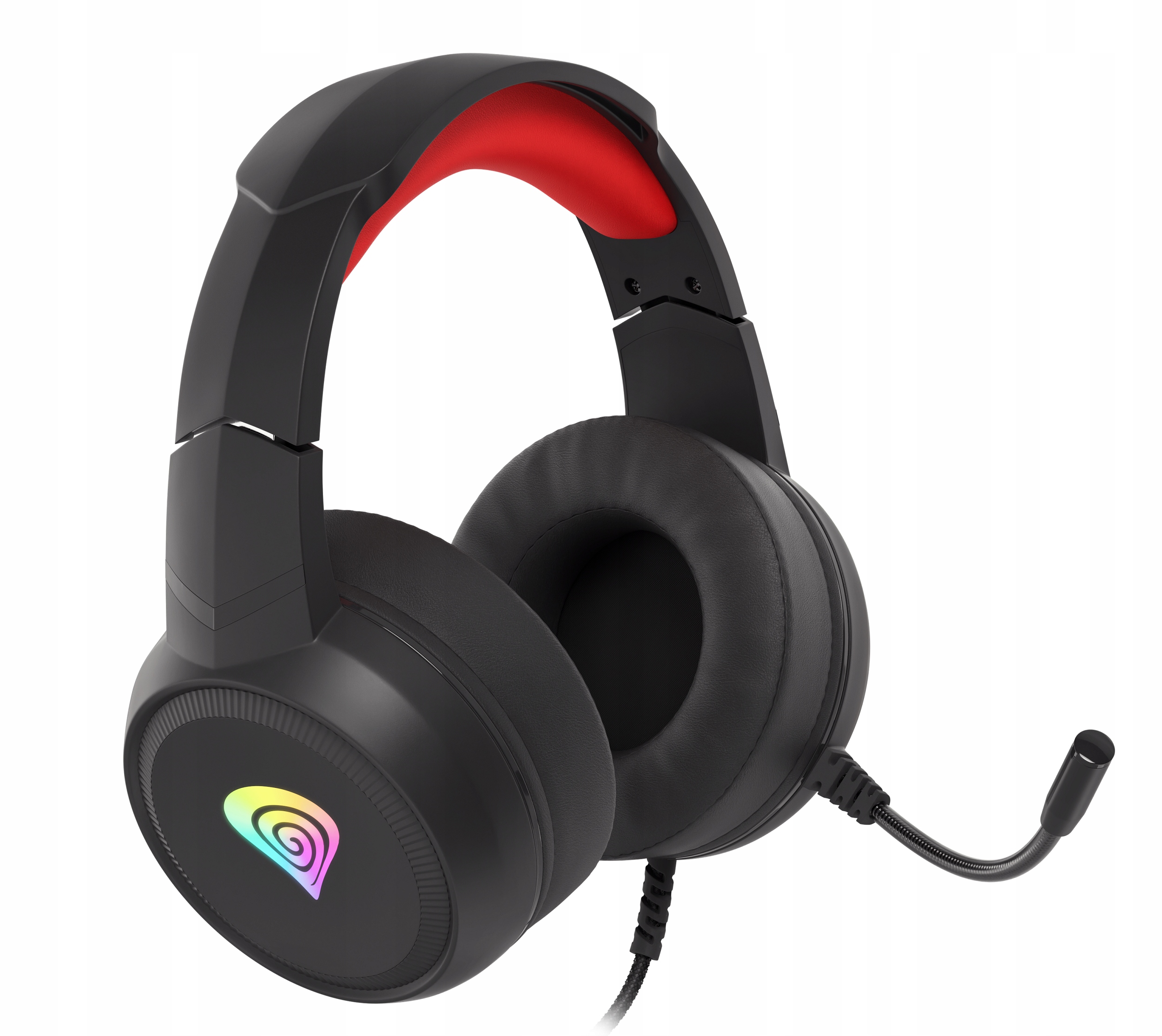 Słuchawki z mikrofonem Genesis Neon 200 RGB LED Materiał tworzywo sztuczne