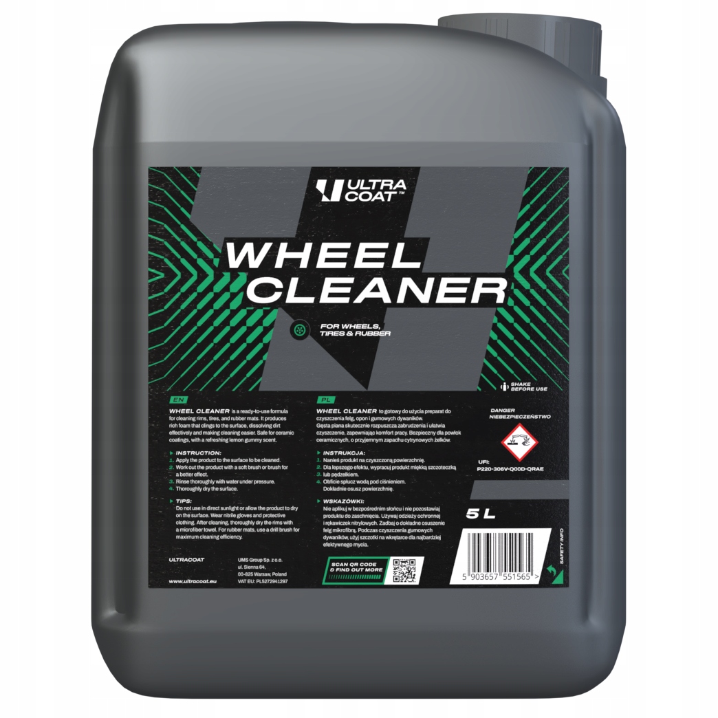 Ultracoat Wheel Cleaner Środek do mycia felg i opon 5L