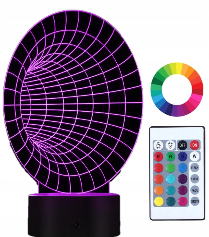 

Lampka Nocna 3D Led Tunel Grawer Imię