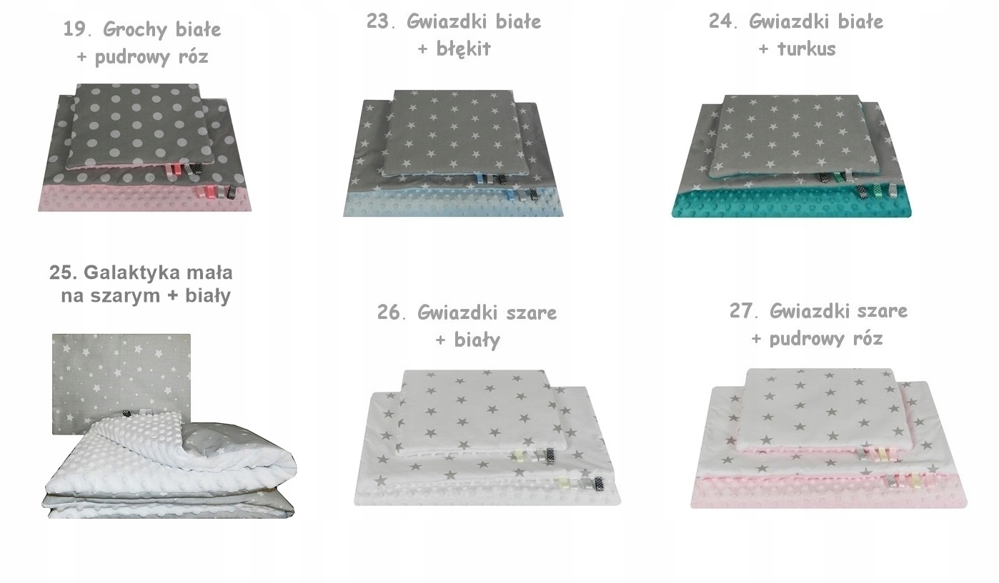 KOMPLET POŚCIELI MINKY KOCYK + PODUSZKA DO WÓZKA Marka Belbi