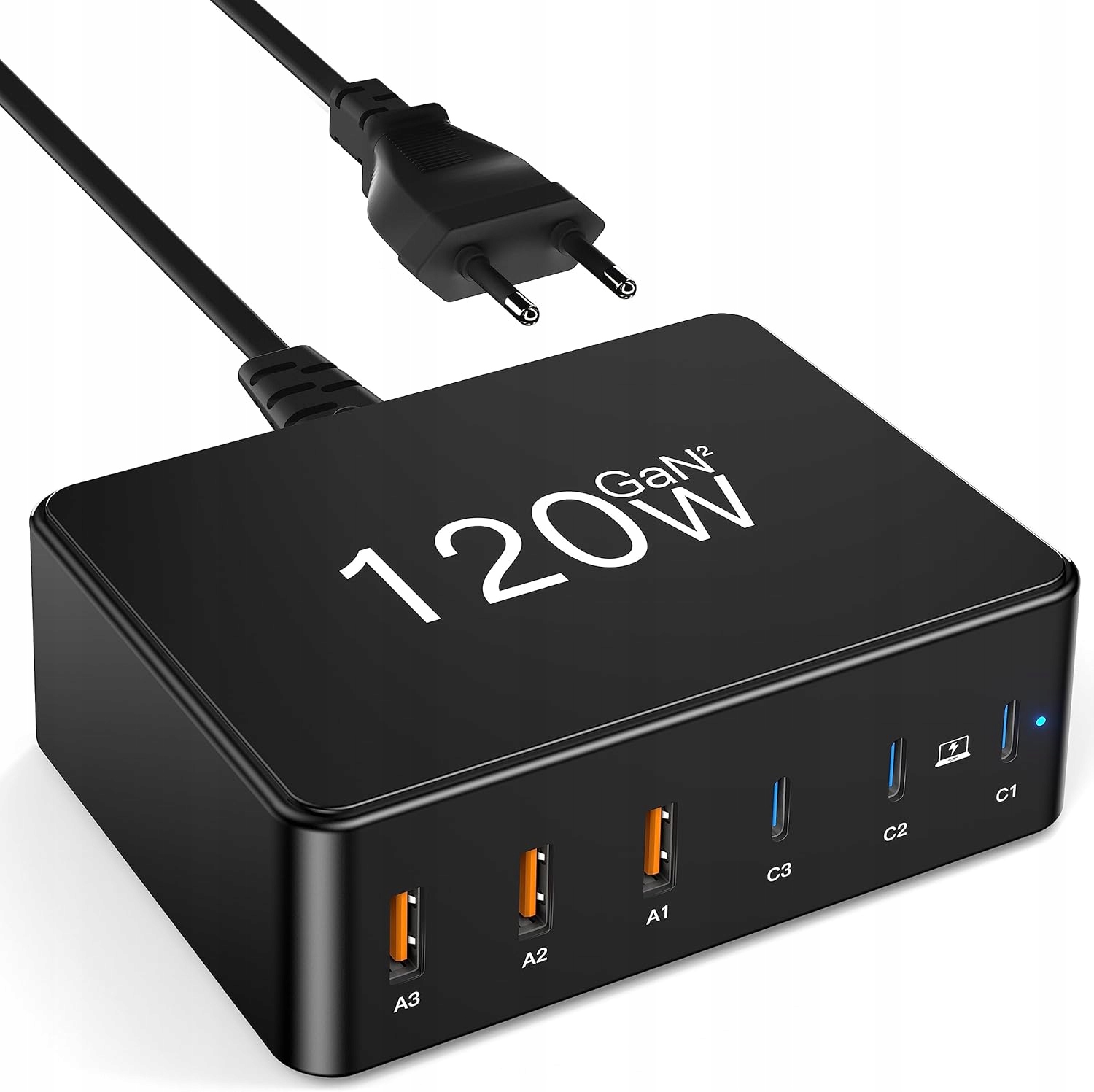 Stacja Ładująca 6-Portowa Usb-c 120W 3xUSB-C 3xUSB-A Pd Qc Ładowarka