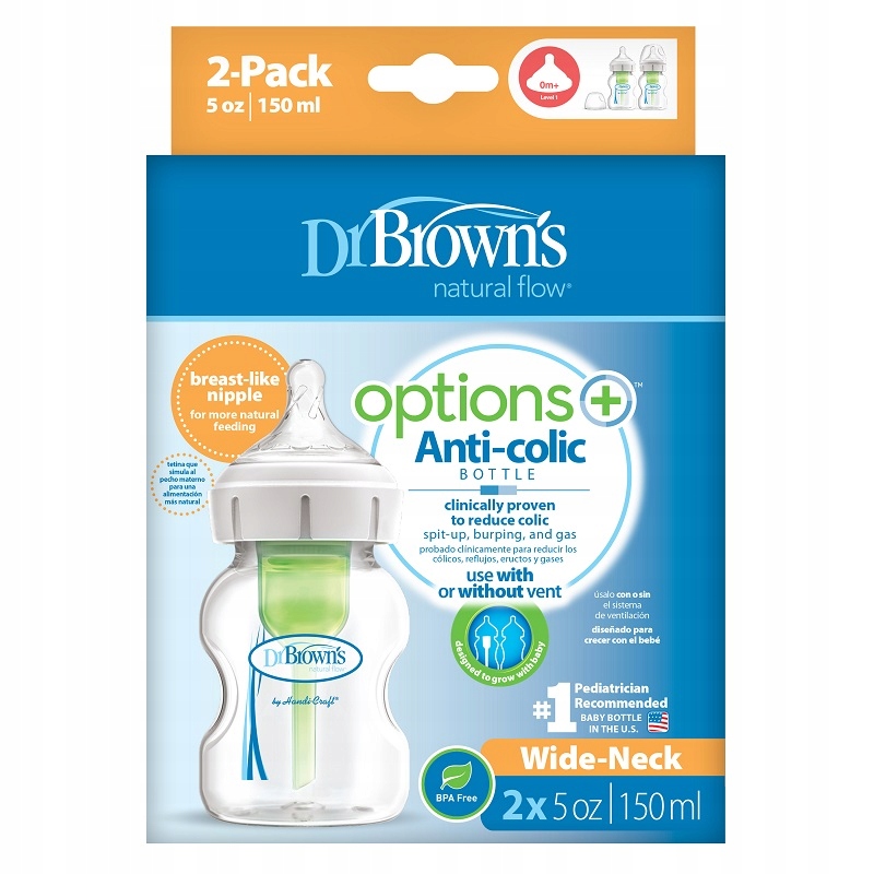 

Butelka Antykolkowa Dr Brown's 150 ml -2pack 0m+