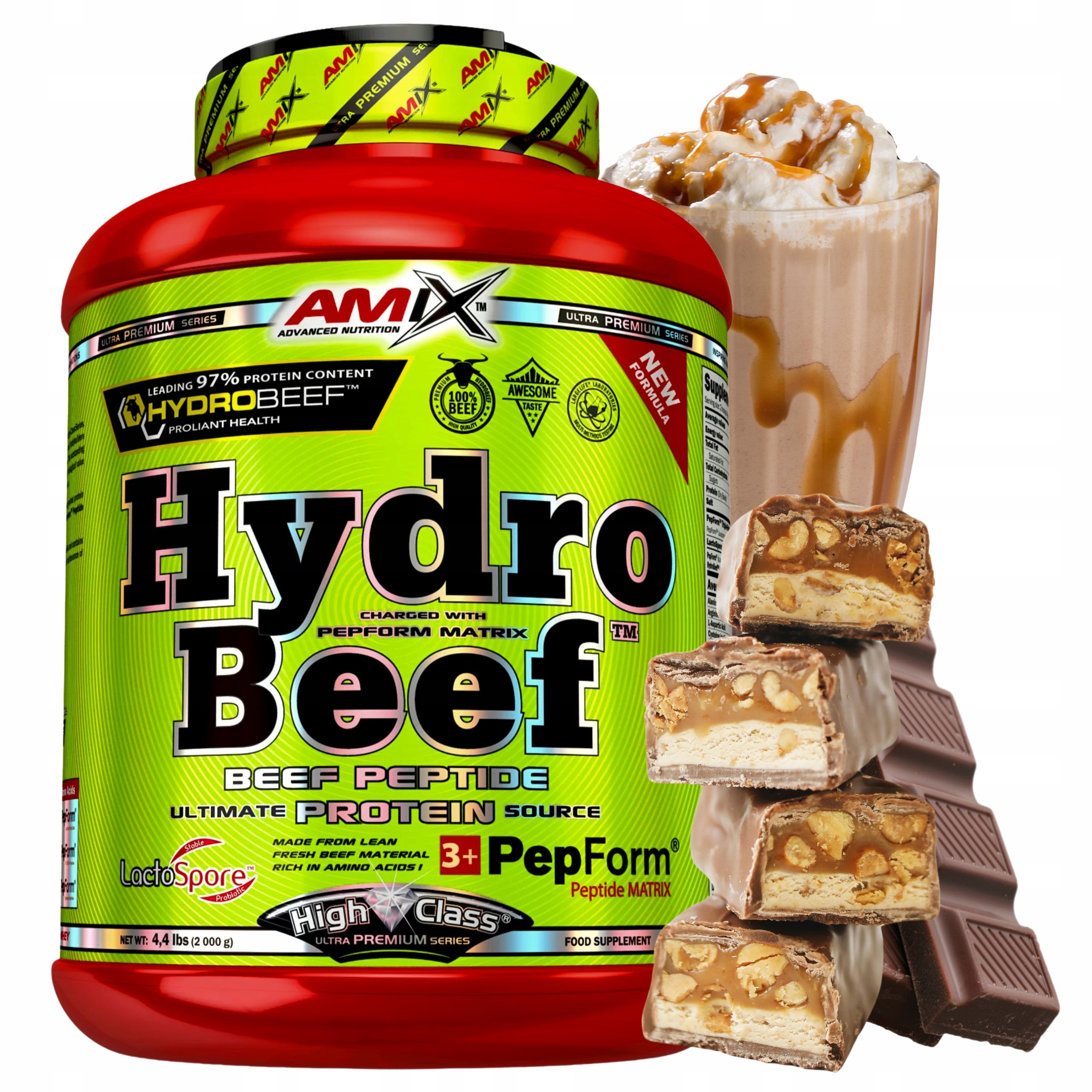 Hovězí protein Amix Hydro Beef Protein 2000 g Hydrolyzát Hovězí kolagen