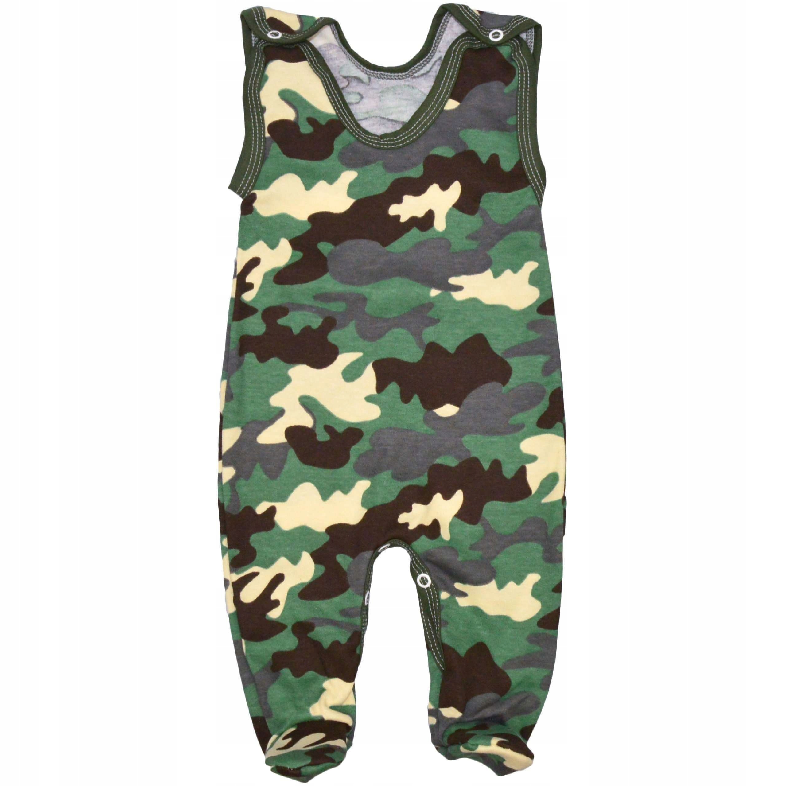 ŚPIOCHY śpioszki dla chłopca ROZPINANE 86 moro