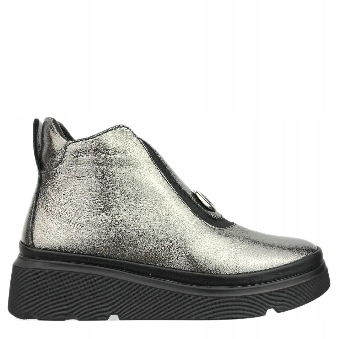 Dámské kotníkové boty Boccato 773.1363 098T Syh grafit 39, Stříbro