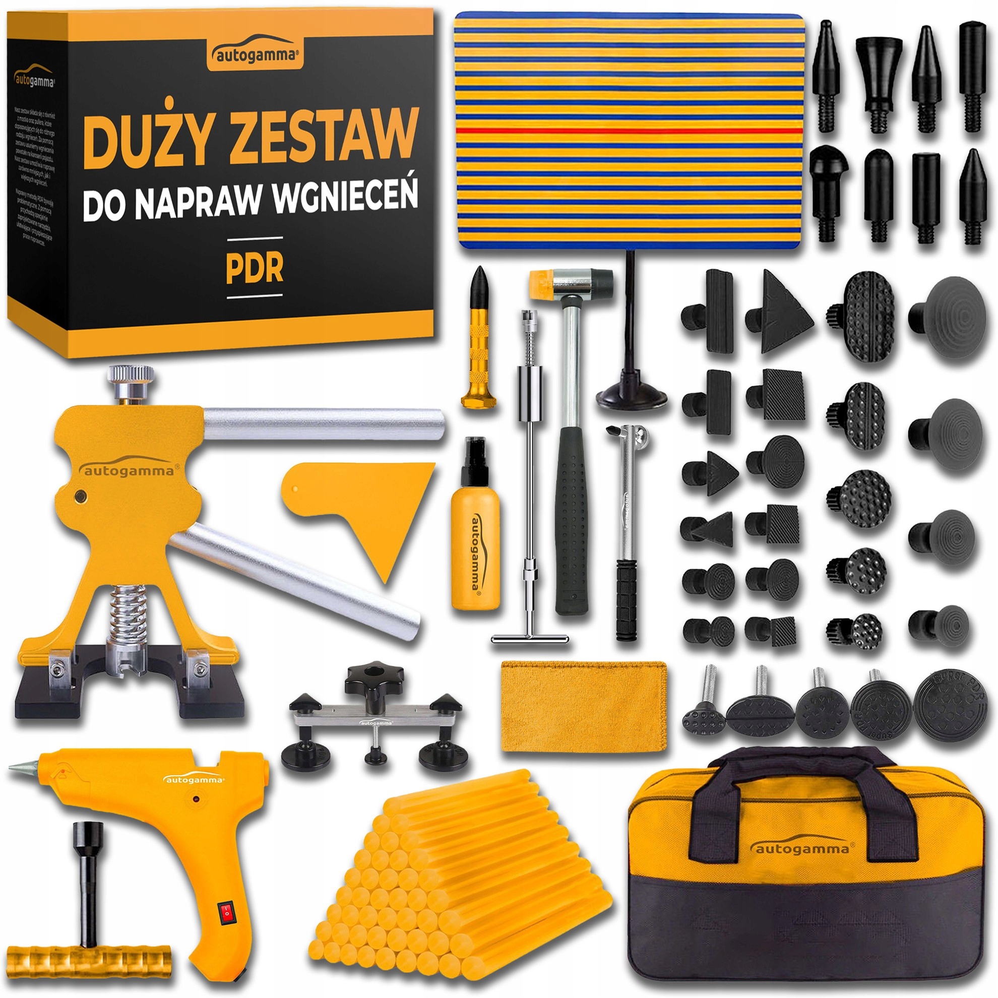 Velká sada nástrojů pro odstranění opravy promáčklin automobilů Pdr XXL