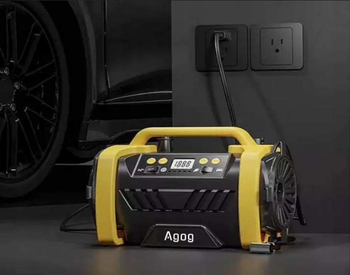 KOMPRESOR SAMOCHODOWY 12V 230V PRZENOŚNA KOMPAKTOWA POMPKA DO MATERACY AGOG Model P6 kompresor pompka 12v/230v spreżarka powietrza