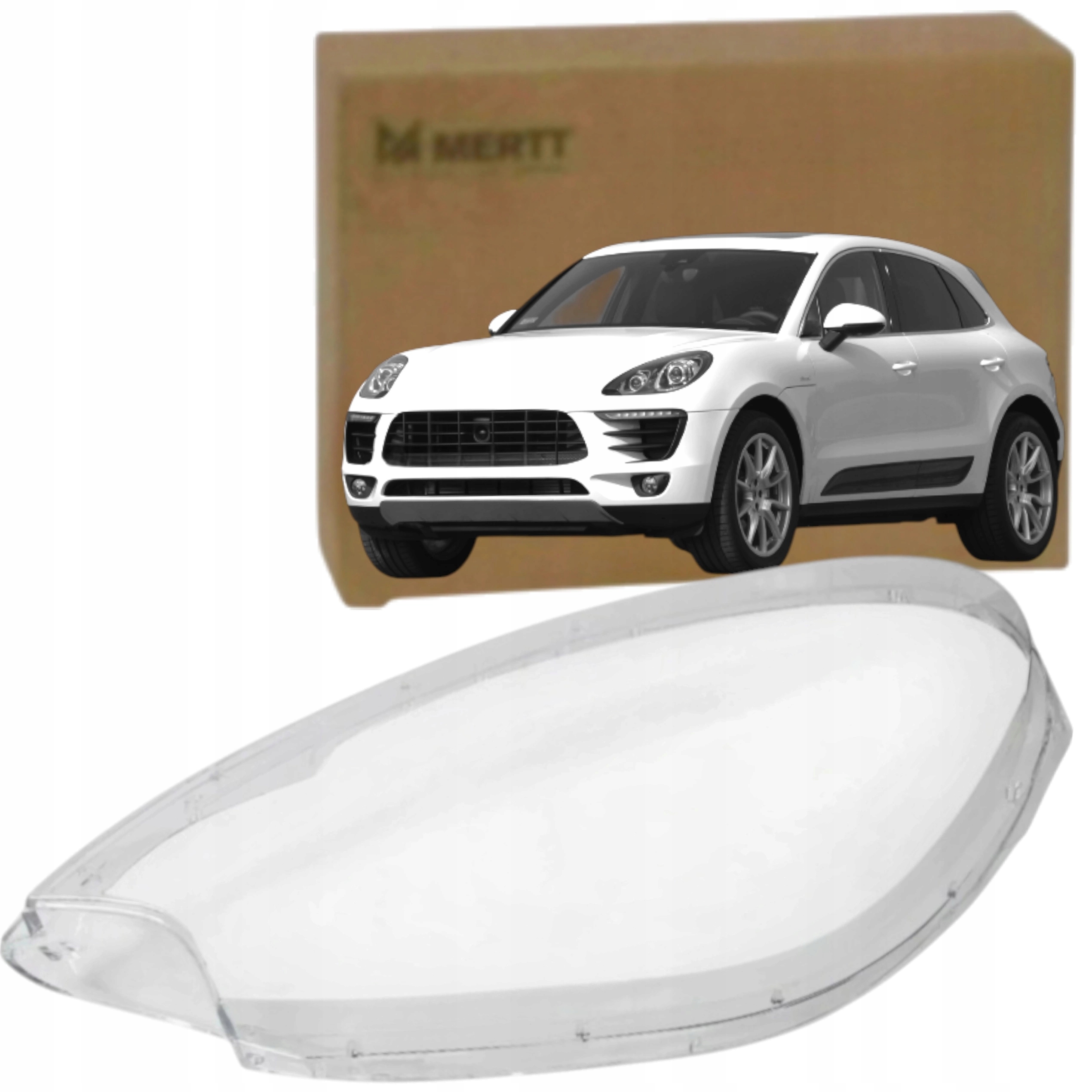 Porsche Macan 2014-2018 Klosz předního světlometu sklo Lampy Levé Přední