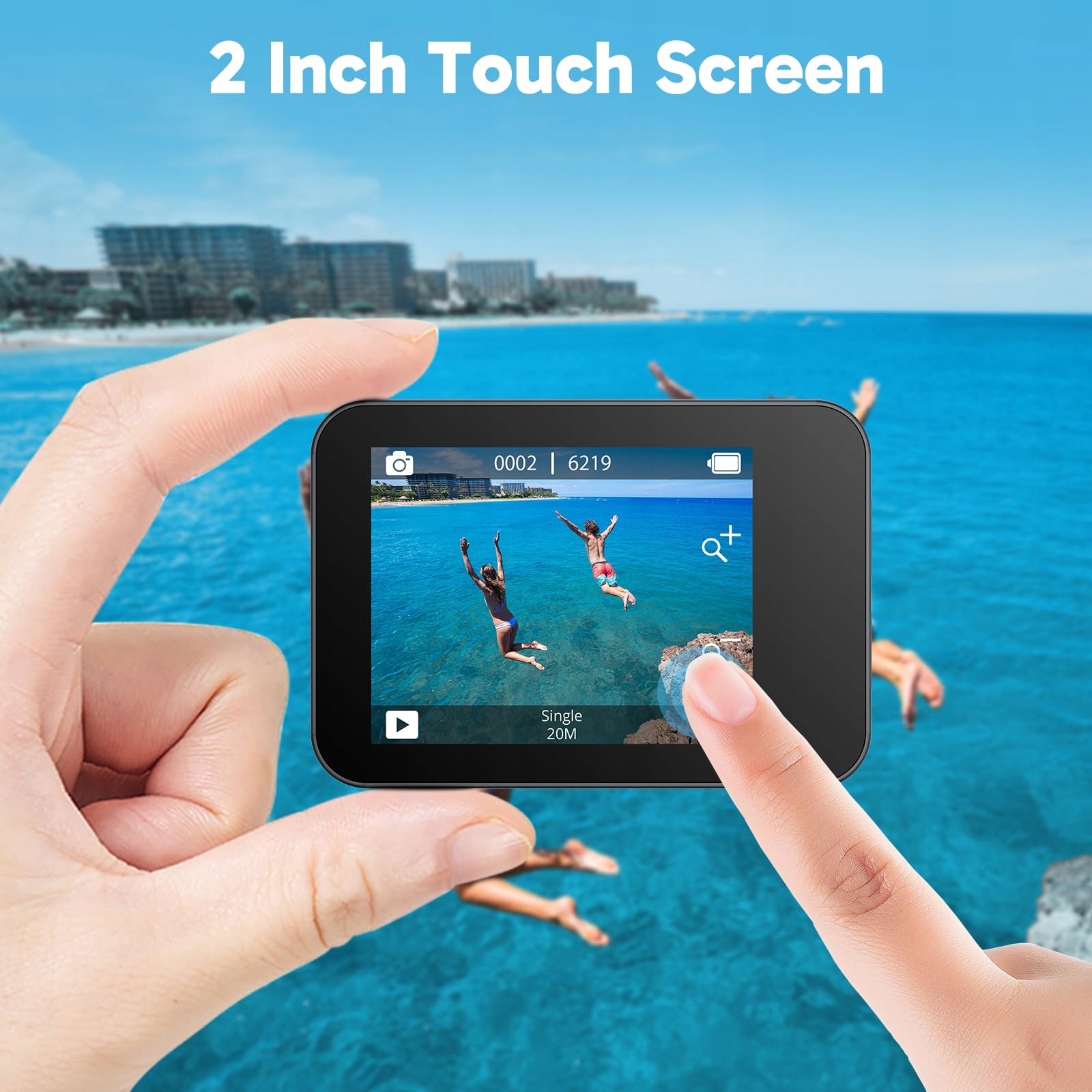AKASO Kamera Sportowa 4K 30FPS 20MP WiFi Wodoodporna 40M EIS Zoom 4X — miniatura 3