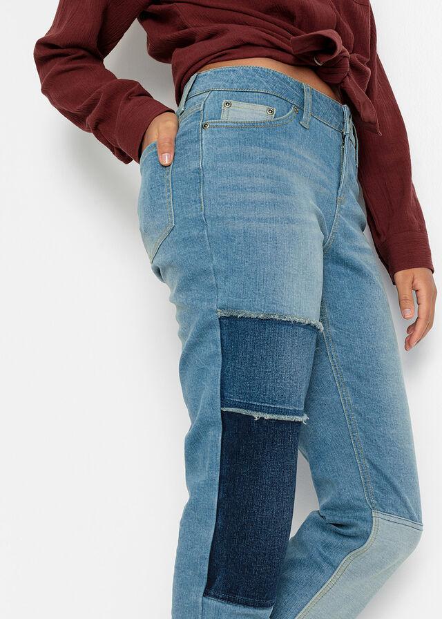 SPODNIE JEANSOWE Z OZDOBNYMI ŁATAMI BONPRIX 42 Marka Bonprix