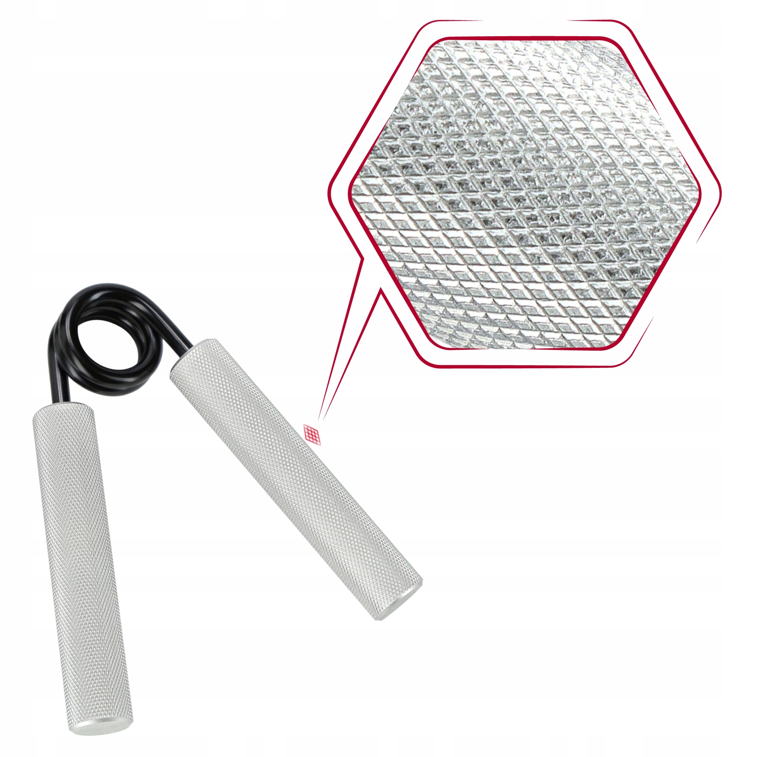 ŚCISKACZ DO ĆWICZEŃ TRENINGU RĄK DŁONI METALOWY ALUMINIOWY MOCNY OPÓR 45KG Marka Activ/Space