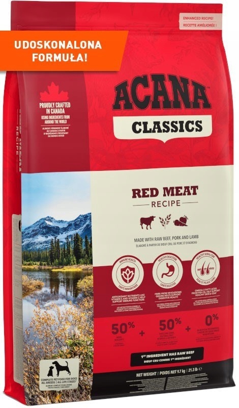 Levně Acana Classics Red Meat suché krmivo pro psy 9,7 kg