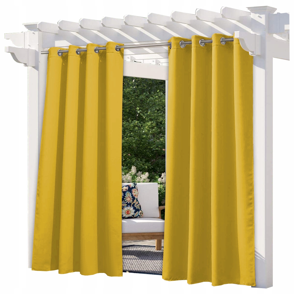 Zahradní záclony na terasu 155x250 výška citron