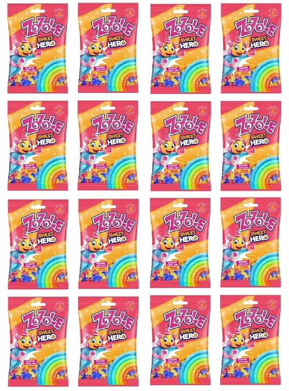 Levně 16 x 75 g Zozole želé bonbony Sweet Hero s vitamíny Karton