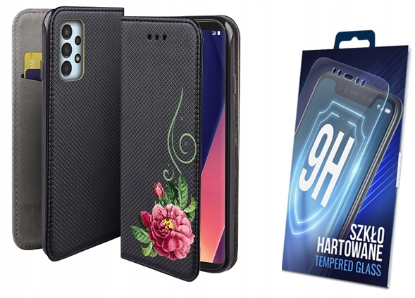 

Etui Z Klapką Do Samsung A33 5G Kwiat Szkło 9H
