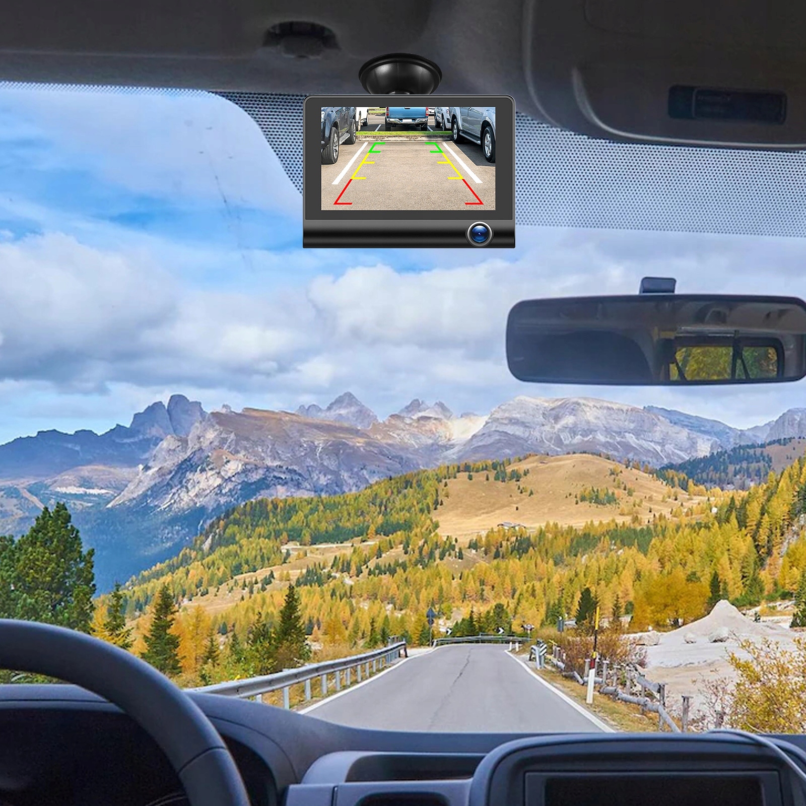 KAMERA SAMOCHODOWA REJESTRATOR JAZDY W LUSTERKU REJESTRATOR WIDEO PRZÓD TYŁ Model Night Vision Loop Recording Car Driving Recorder