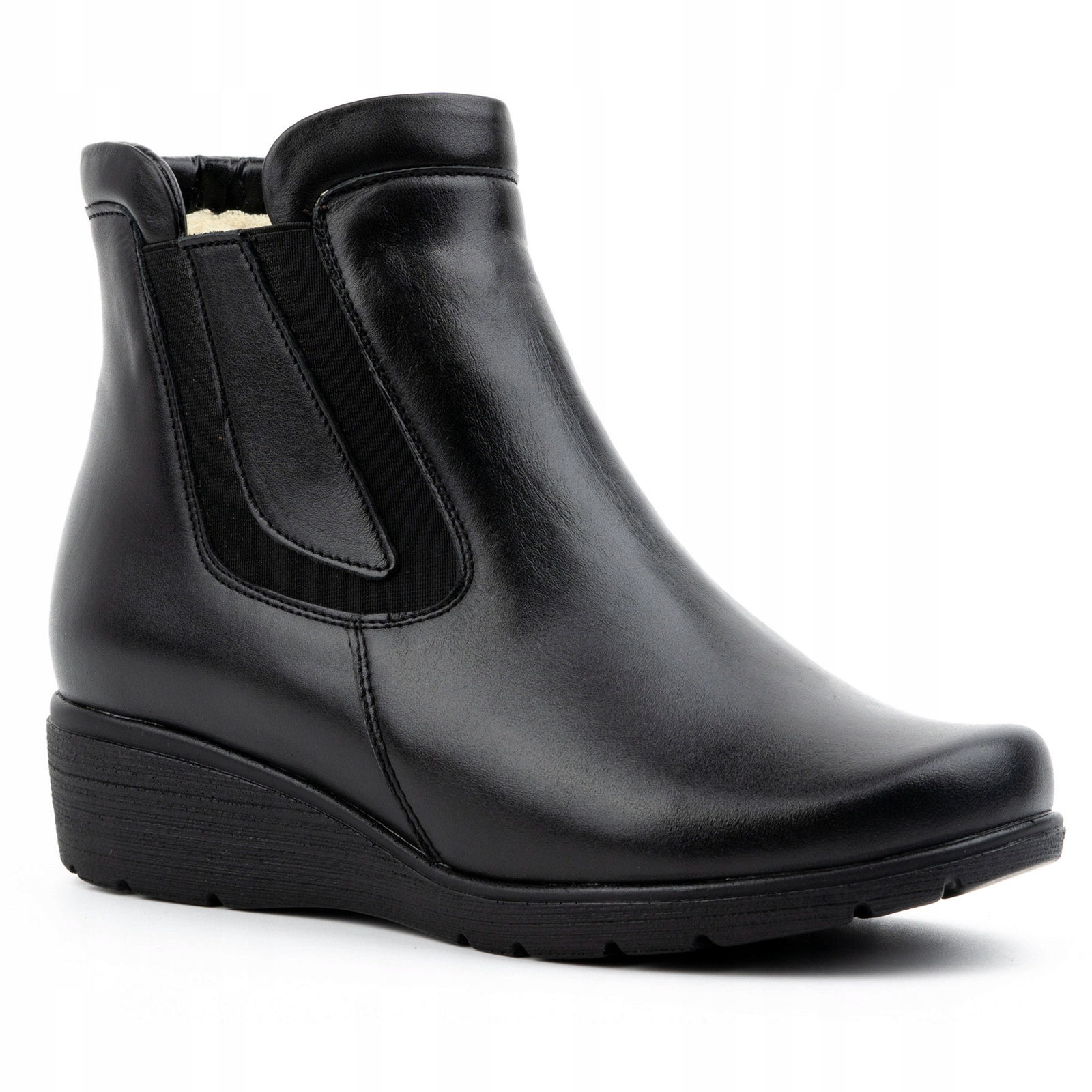 Dámské kotníkové boty s klasickým zipem 021BB černé 36