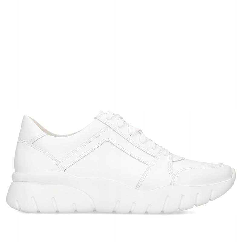 

Białe sneakersy damskie skóra licowa sznurowane-40