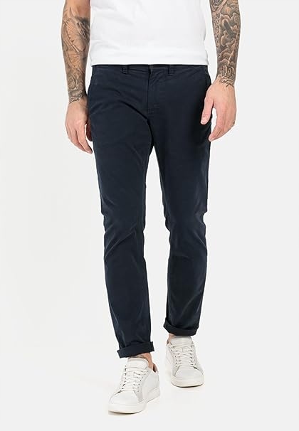 Camel Active Modré Jednoduché Pánské Kalhoty Z Bavlny 34/32 6FA