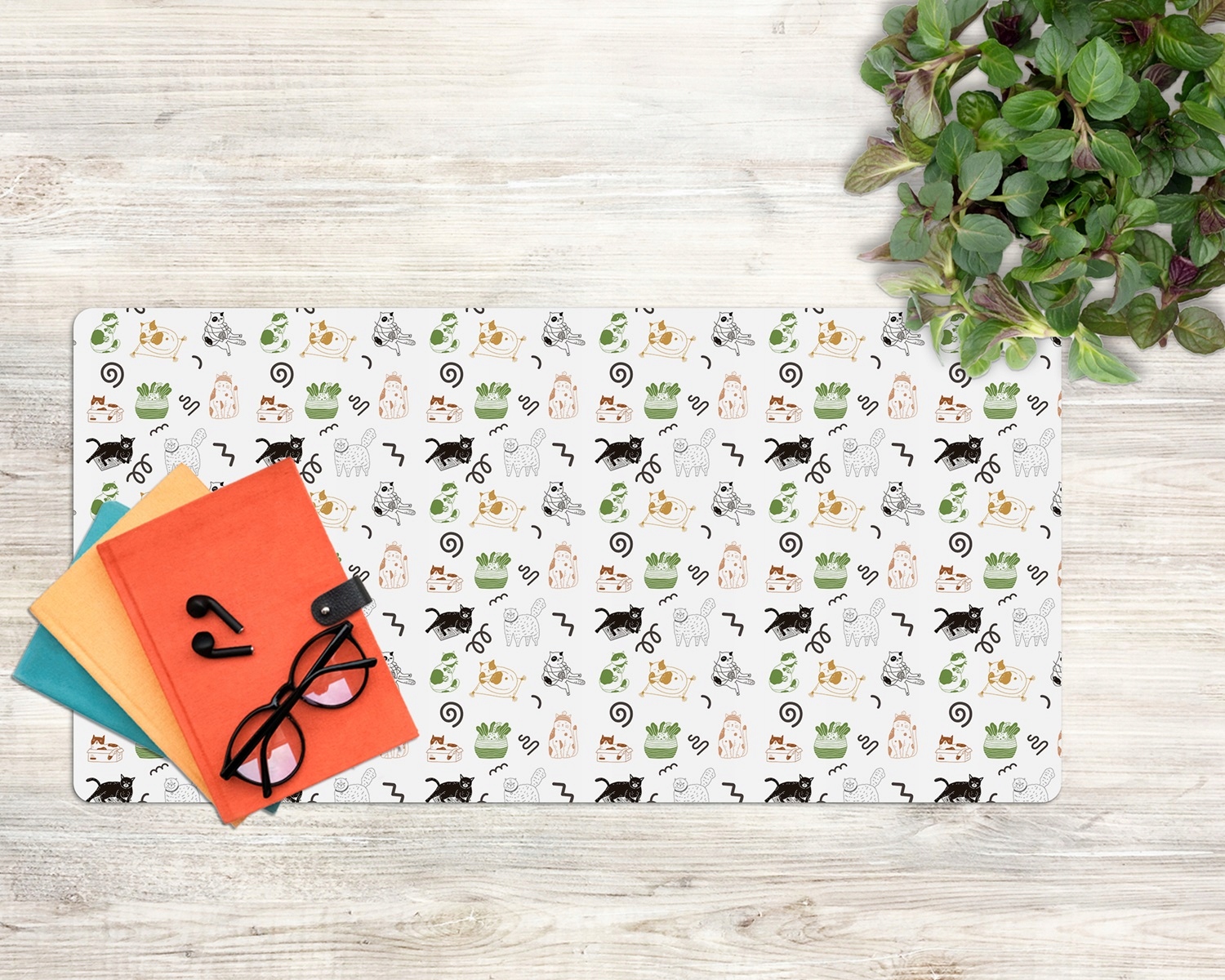 Podkładka na biurko winyl Komiksowe koty 90x45 cm Marka Coloray