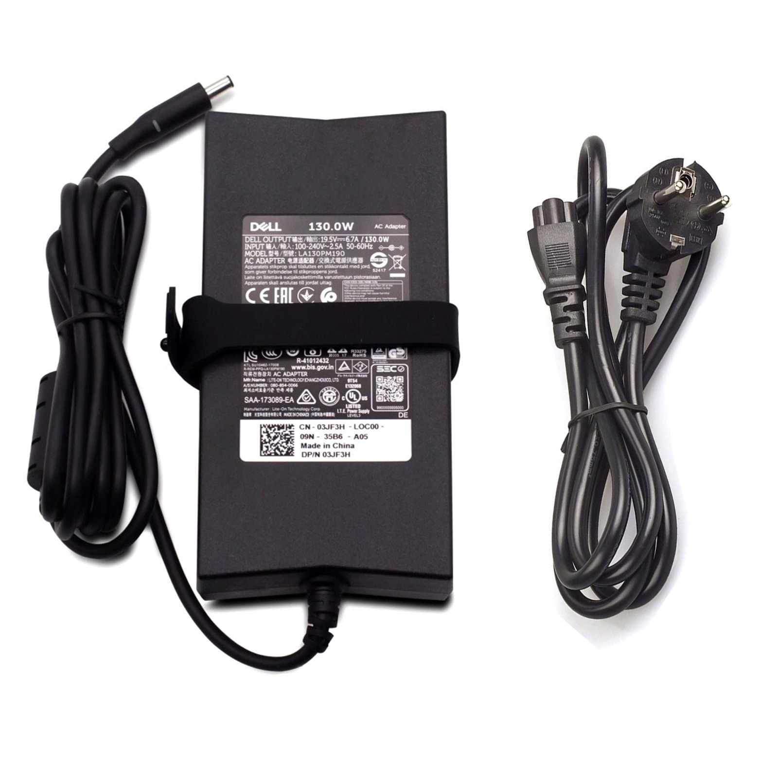 Nowa 130W Zasilacz do Dell Service Tag: DDXFPN2 Ładowarka 4,5 MM x 3,0 MM