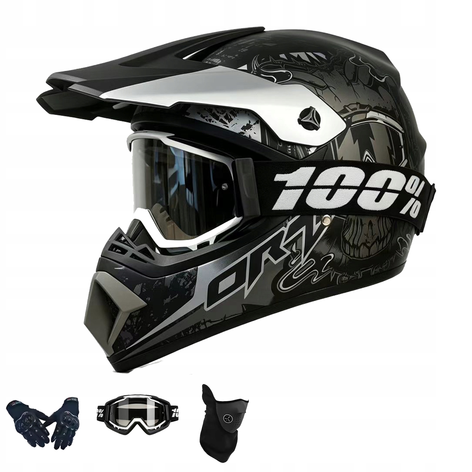 Helma Na Elektrickou Koloběžku Cross Enduro Quad Bmx Helma Brýle Rukavice S