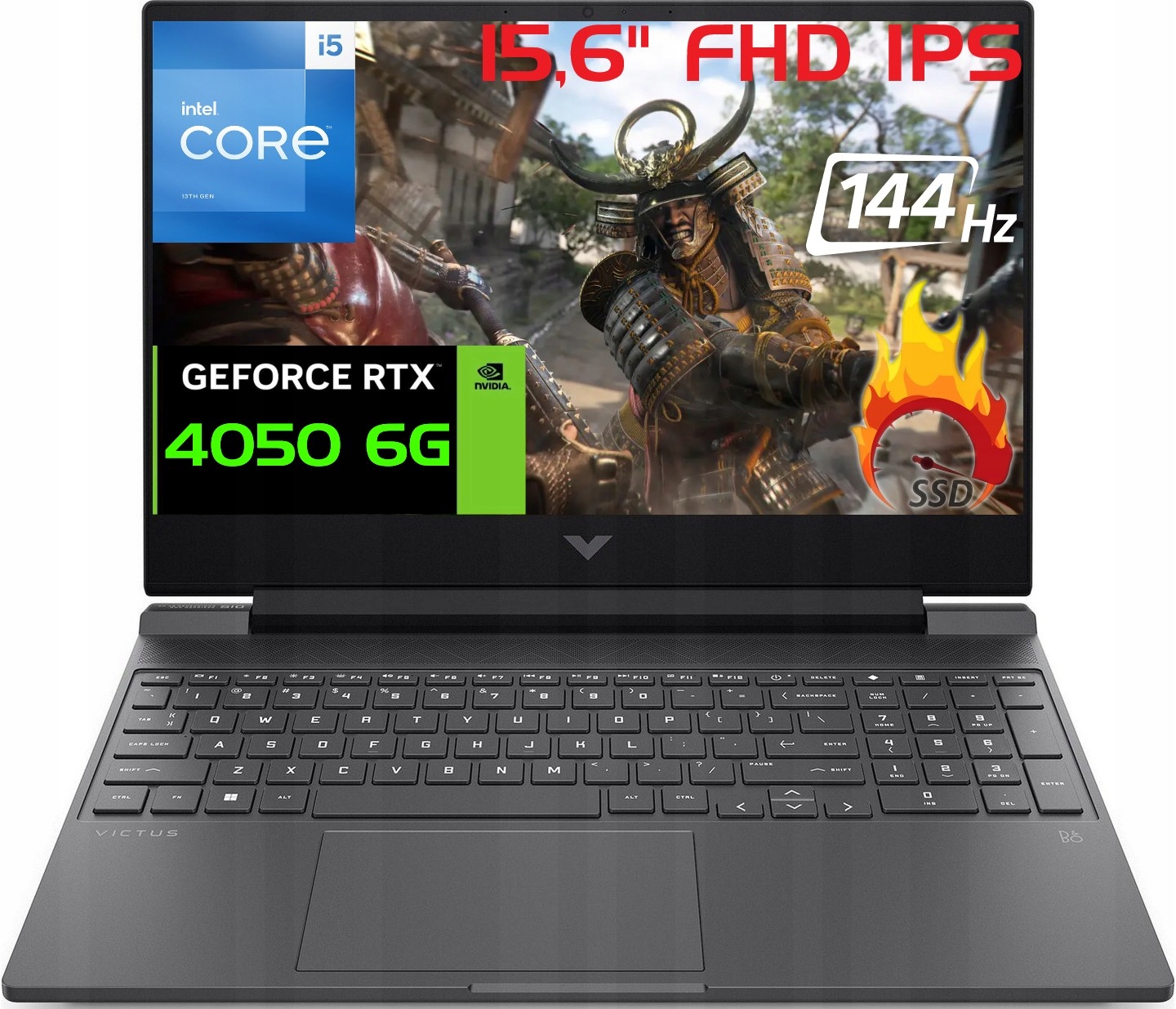 Mocny Hp Victus i5-13420H 15,6' 144Hz DDR4 32GB Ssd 1000GB Rtx 4050 W11