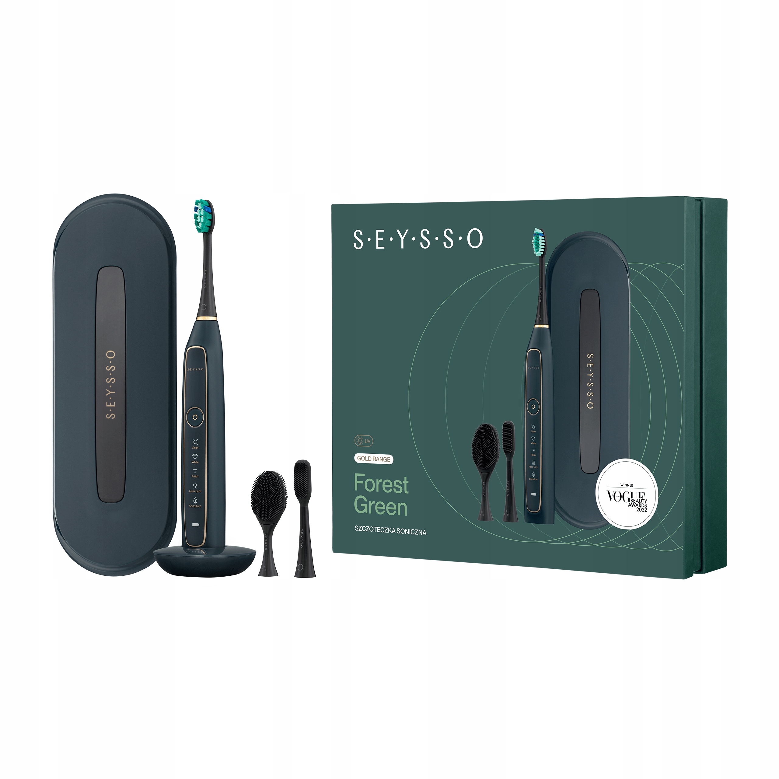 Szczoteczka soniczna do zębów Seysso Gold Forest Green