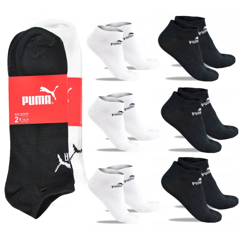 

Puma Stopki Skarpety Sneaker 6p Czarne Białe 43/46