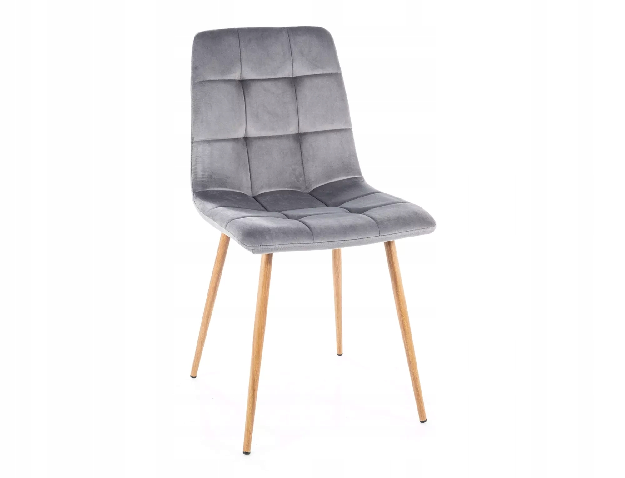 Čalúnená stolička Mila D Velvet dub/sivá Sig