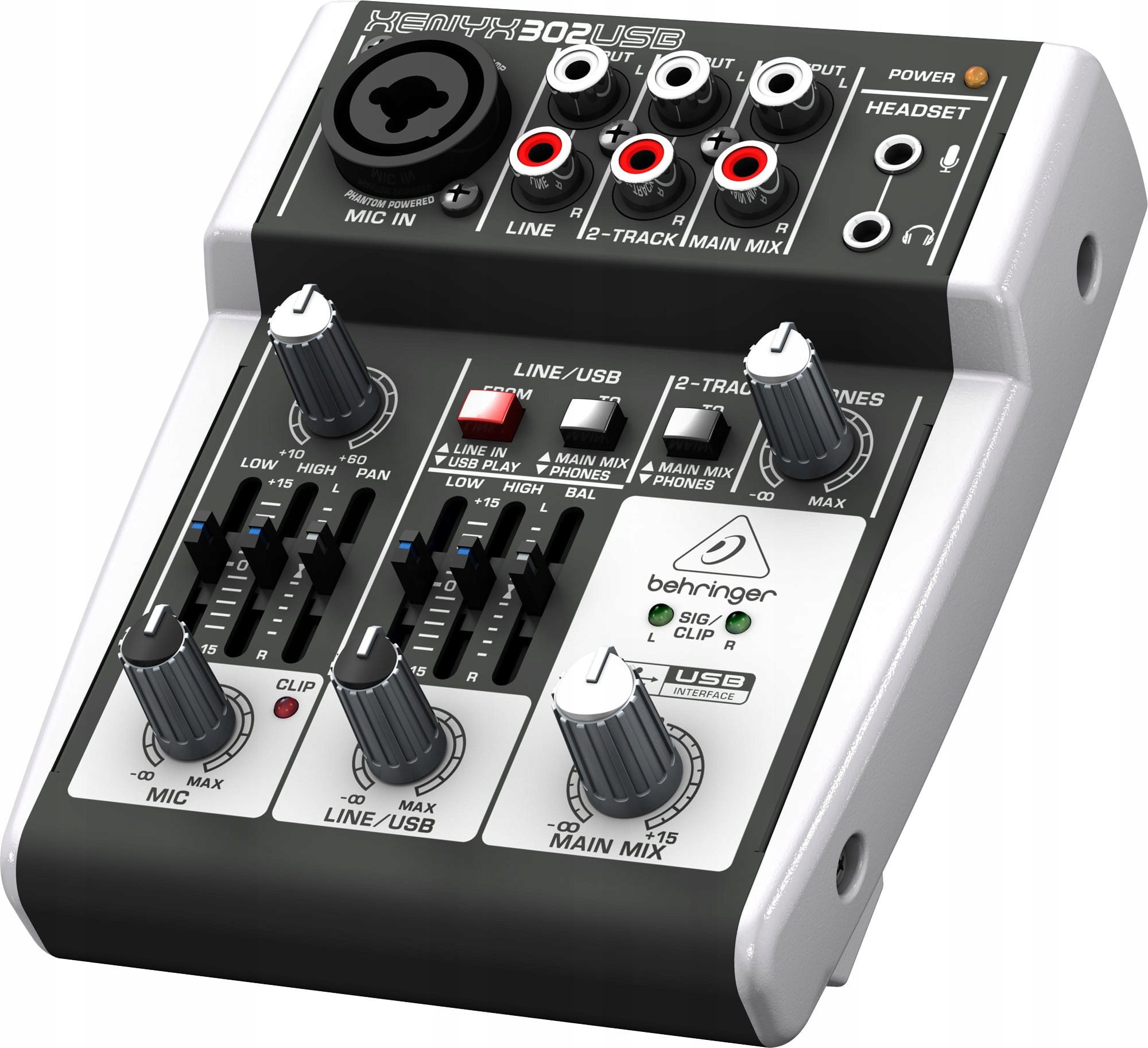 Behringer Xenyx 302USB – 5-kanálový mixážní pult Xenyx Usb audio rozhraní