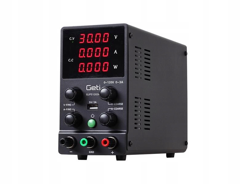 Zdroj laboratorní Geti GLPS1203H 0-120V/ 0-3A
